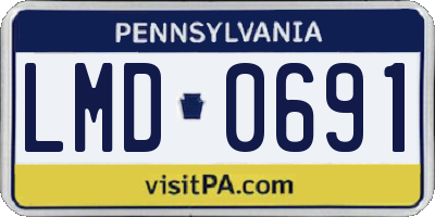 PA license plate LMD0691