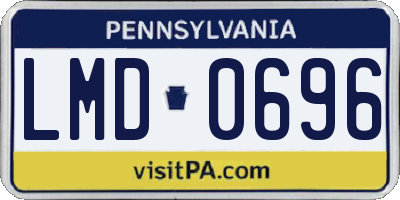 PA license plate LMD0696