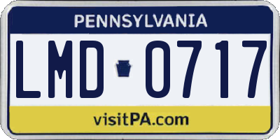 PA license plate LMD0717