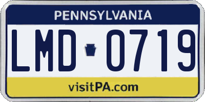 PA license plate LMD0719