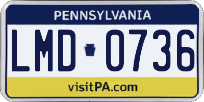 PA license plate LMD0736