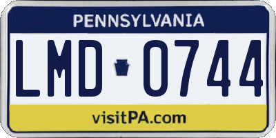 PA license plate LMD0744