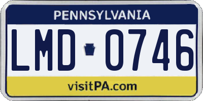 PA license plate LMD0746