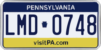 PA license plate LMD0748