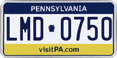 PA license plate LMD0750