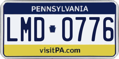 PA license plate LMD0776