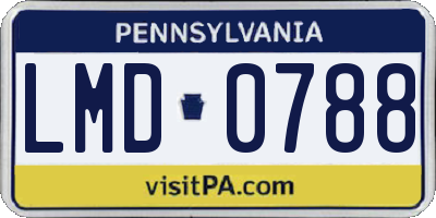PA license plate LMD0788