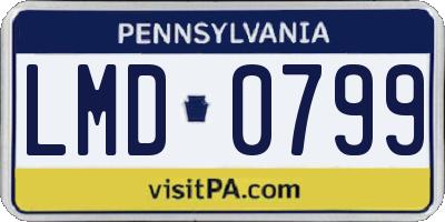 PA license plate LMD0799