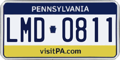 PA license plate LMD0811
