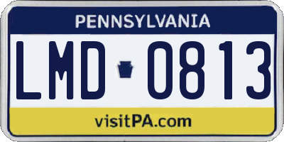 PA license plate LMD0813