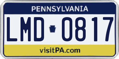 PA license plate LMD0817