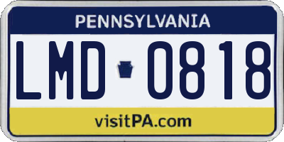PA license plate LMD0818