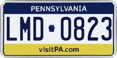 PA license plate LMD0823