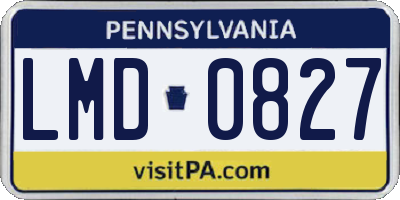 PA license plate LMD0827