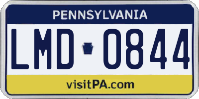PA license plate LMD0844