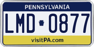 PA license plate LMD0877
