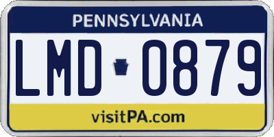 PA license plate LMD0879