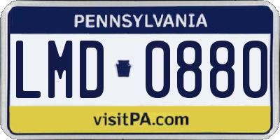 PA license plate LMD0880