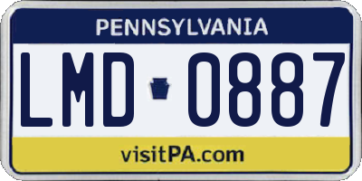 PA license plate LMD0887