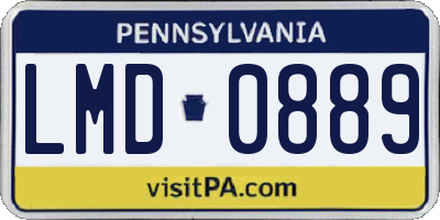 PA license plate LMD0889