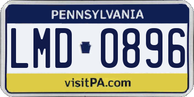 PA license plate LMD0896