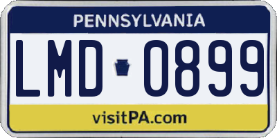 PA license plate LMD0899