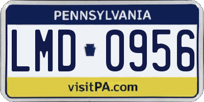 PA license plate LMD0956
