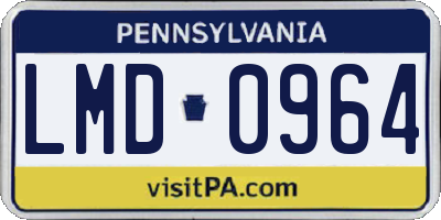 PA license plate LMD0964