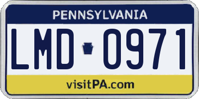 PA license plate LMD0971