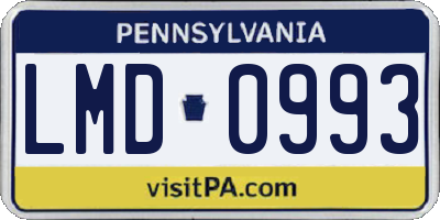 PA license plate LMD0993