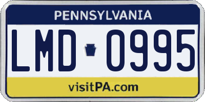 PA license plate LMD0995