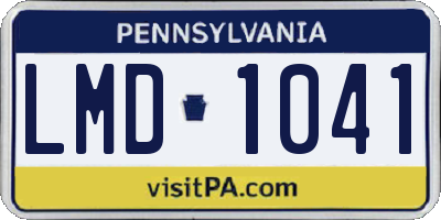PA license plate LMD1041