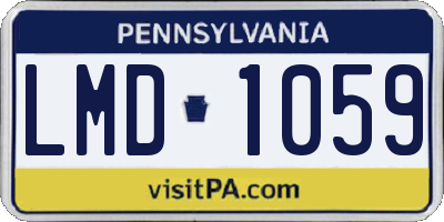 PA license plate LMD1059