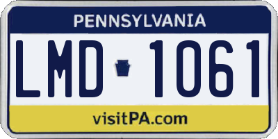 PA license plate LMD1061