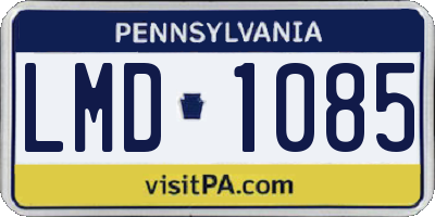 PA license plate LMD1085