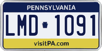 PA license plate LMD1091