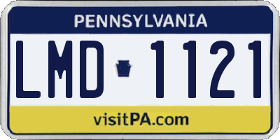 PA license plate LMD1121