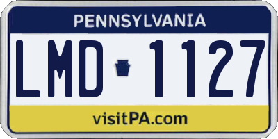 PA license plate LMD1127