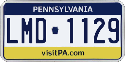 PA license plate LMD1129
