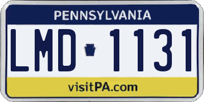 PA license plate LMD1131