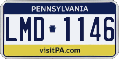 PA license plate LMD1146