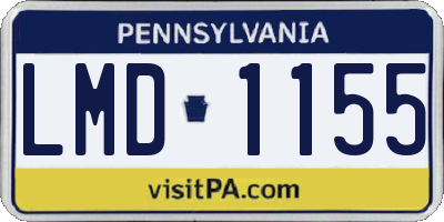 PA license plate LMD1155