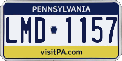 PA license plate LMD1157