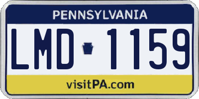 PA license plate LMD1159