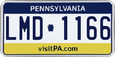 PA license plate LMD1166