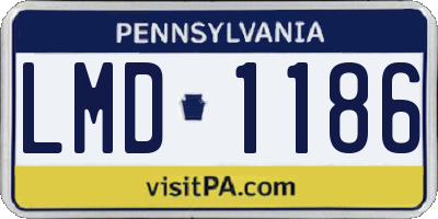 PA license plate LMD1186