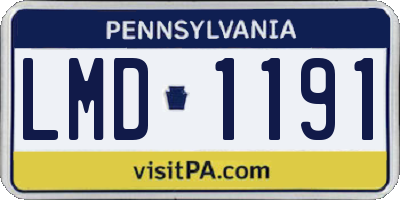 PA license plate LMD1191