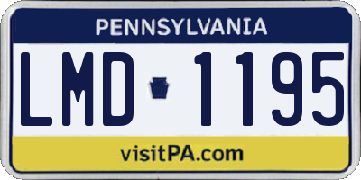 PA license plate LMD1195