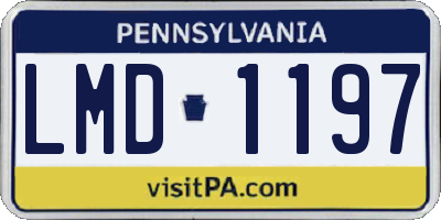 PA license plate LMD1197