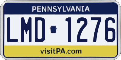 PA license plate LMD1276